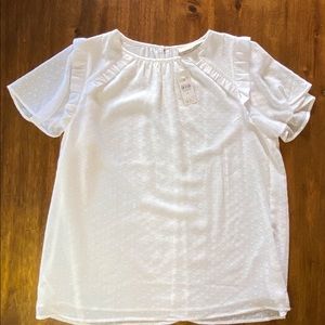 Loft white short sleeve blouse.